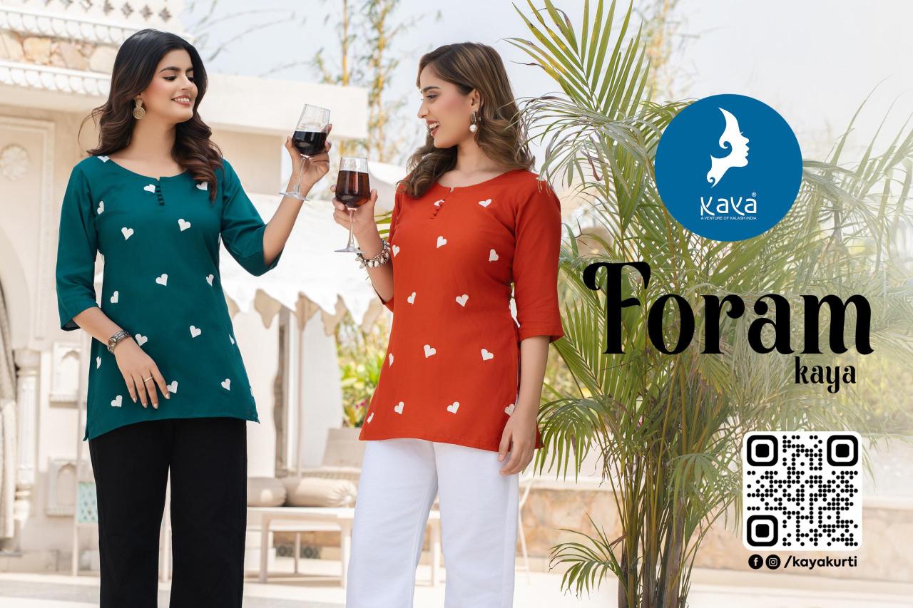 Kaya foram short top wholesale bazaar kurti